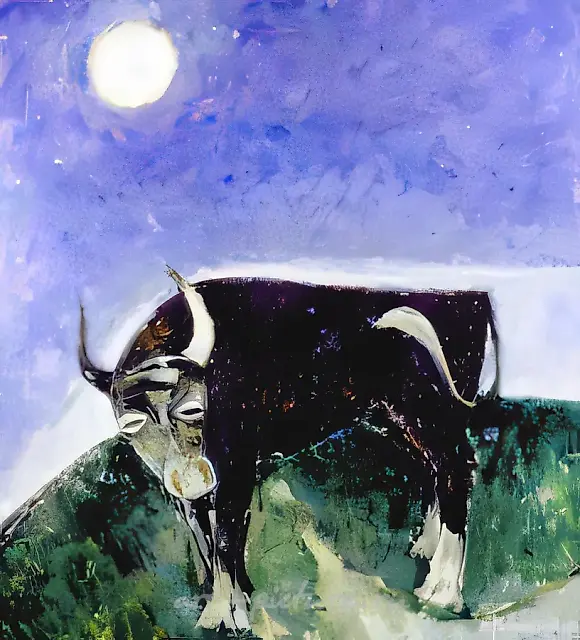 Bull, 2000, canvas, oil, 100х90 Private collection