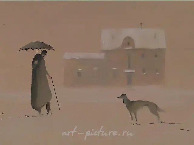 Meeting of two solitudes, 0, Canvas, oil, 40x25 $300