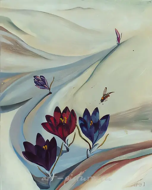 春天，2000年，布面油画，80x60