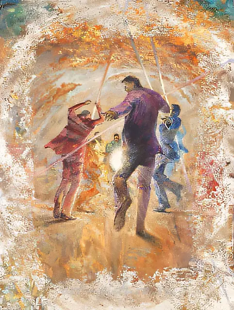 《色彩的战士》，2002年，布面油画，80*60