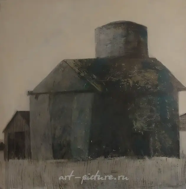 风景与建筑，2006年，80x80厘米