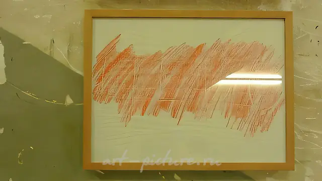 From the series "Stand up, all victims of oppression", 2010, frottage from wall scratches (colour pencils, paper), 30x64cm