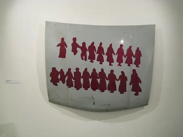 引擎盖，2009年，沃尔加汽车的金属引擎盖，油画