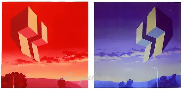 引号，2000年，亚克力画布，每幅1x1米