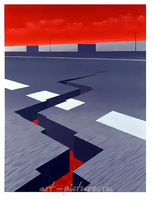 裂缝，2006年，布面油画、丙烯，225x150