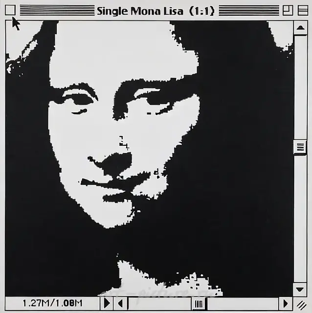单幅蒙娜丽莎（9件作品），1996年，丙烯和丝网印刷于画布，每件60x60厘米