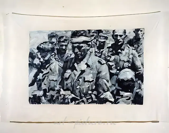 From the series "Inner Germany", 2002, Painting, fabric,