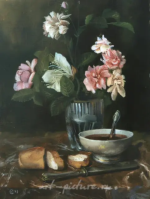 静物画，1994年，布面油画，40x30厘米。私人收藏。英国。