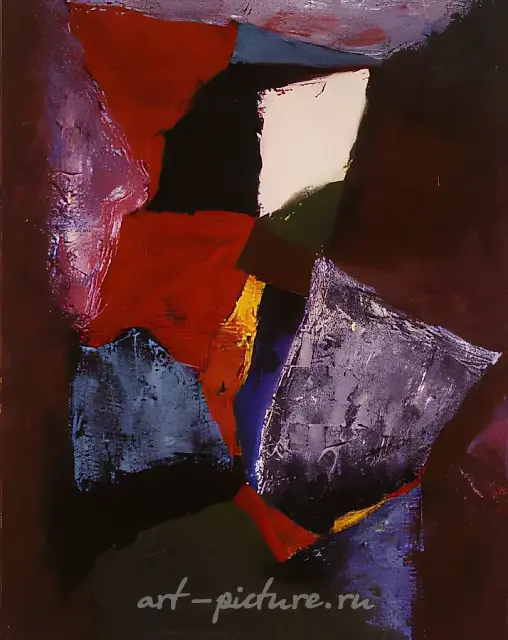 风景画，1991年，布面油画，130x110厘米。作者收藏。