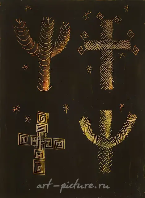 仙人掌与十字架，1992年，布面油画，140x120厘米。作者自藏。