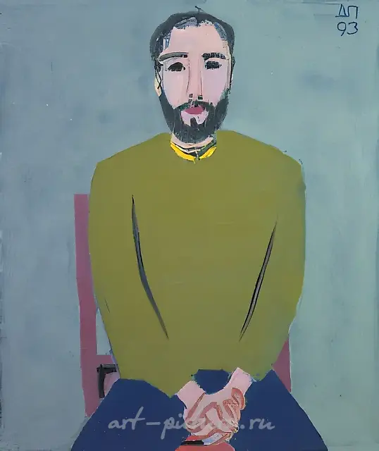 Male Portrait, 1993, canvas, oil, 70x60 Author`s property