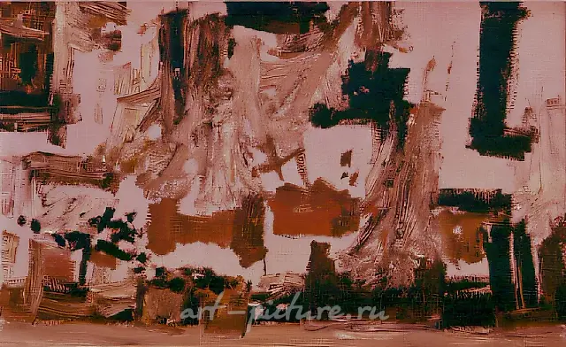 Старый Красноярск, 1968, картон, масло, 50х70 Собственность автора
