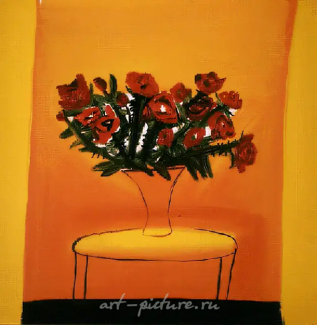 Bouquet of Roses, 1985, canvas, oil, 110x110. Private collection in Moscow