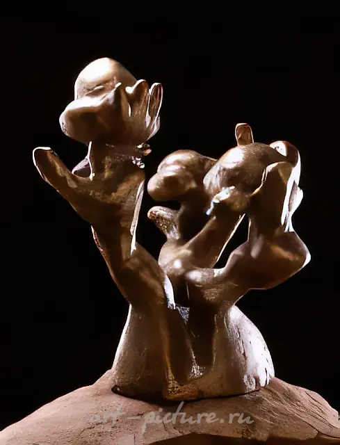 Flowers in a Shadow, 1993, bronze, 70x60x60. Author`s property