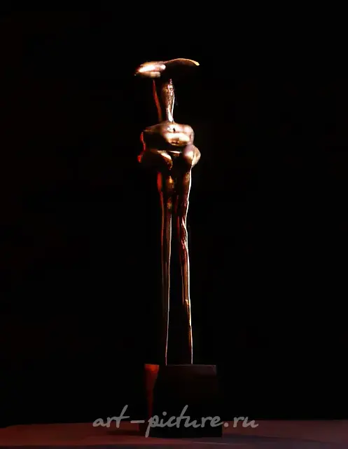 Muses of Salvador, 1993, bronze, jet, 45x15x15. Author`s property
