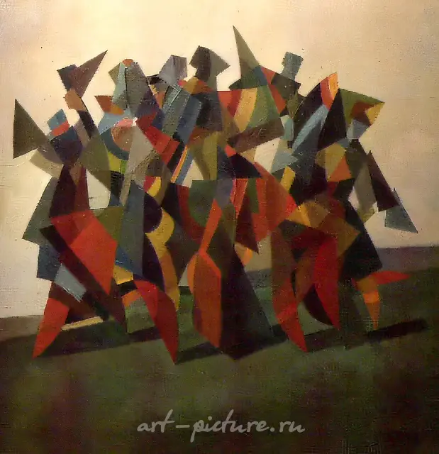 归来，1993年，布面油画，110×105厘米。作者自藏。