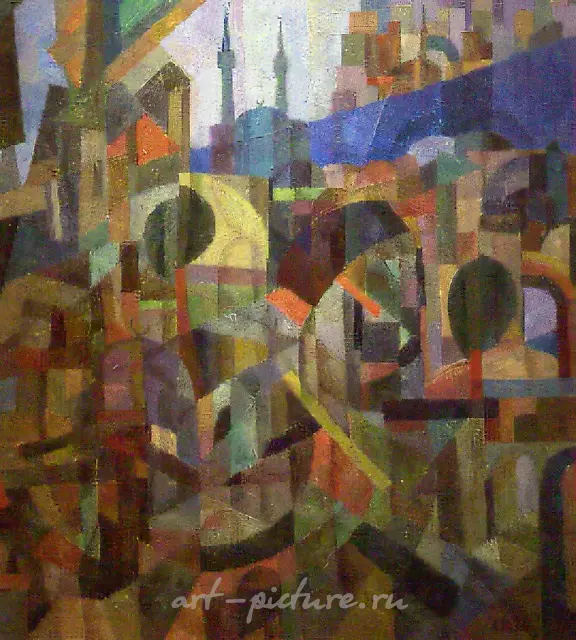 伊斯坦布尔，1993年，油画，130×90。作者收藏。