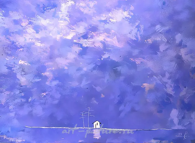 House for Sale, 1993, canvas, oil, 80x110 Author`s property