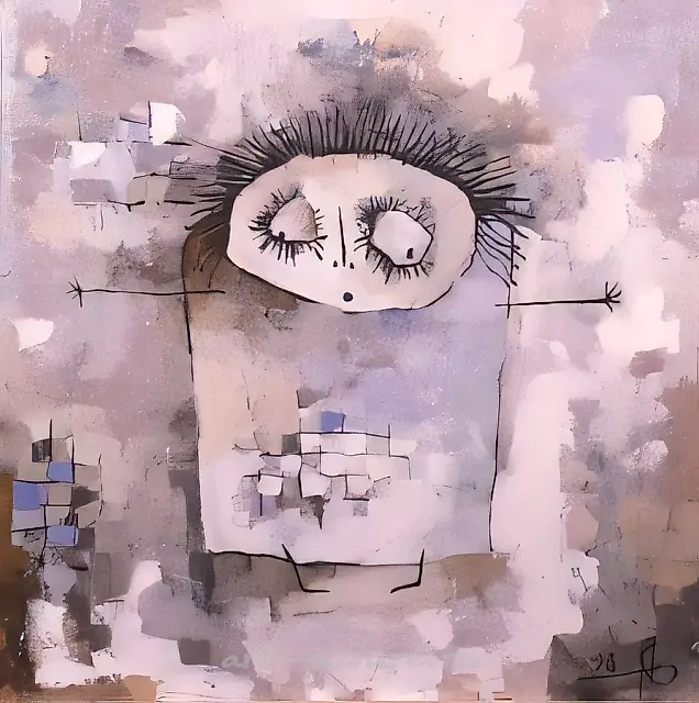 No Place to Retreat, 1993, canvas, oil, 50x50 Author`s property