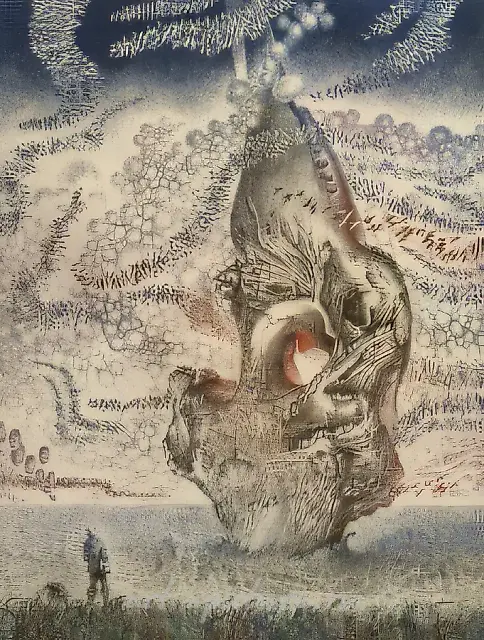 筑巢。《楚科奇系列》，1979年，纸本，蚀刻版画，60×50厘米。作者自藏。