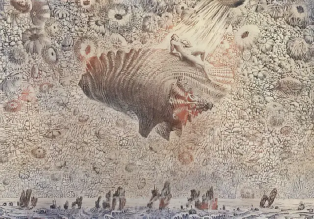 梦。《关于远东》系列，1979年，纸本，蚀刻版画，35×49厘米。作者自藏。