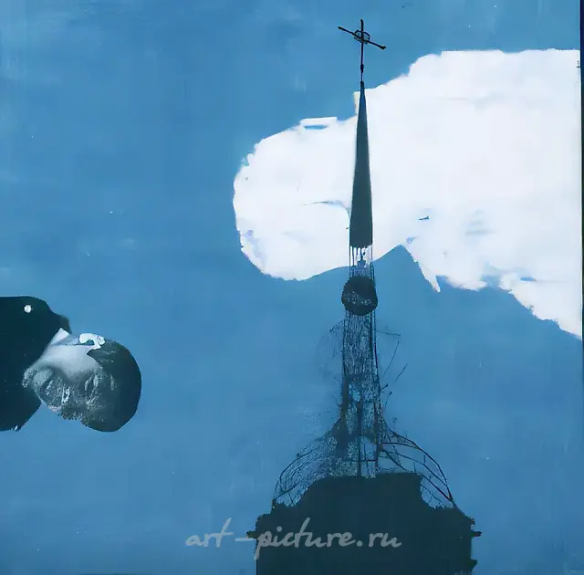 Sky is Close, 1993, canvas, oil, 190x190 Authors` property