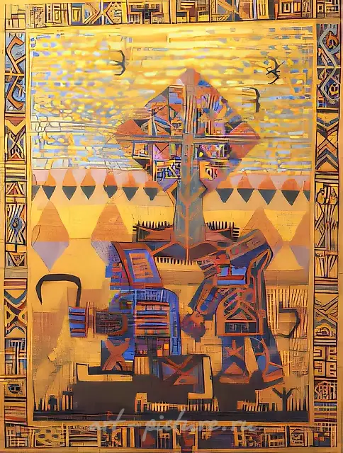 Reapers, 1994, canvas, oil, 80x60 Author`s property