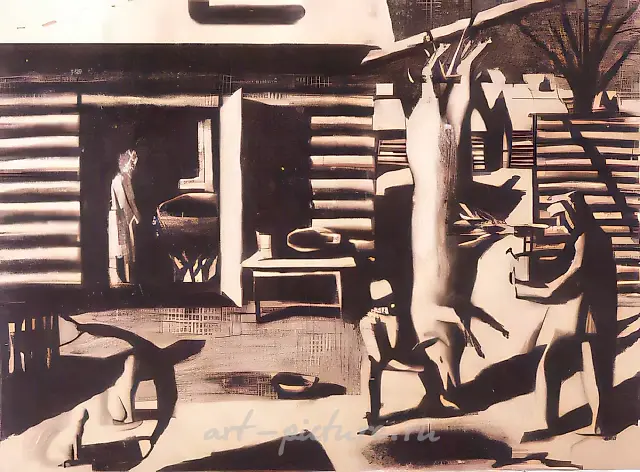 Month of Chuk, 1987, paper, lithographic pencil, 30x21 Author`s property