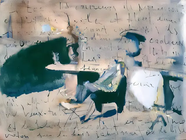 在卢森堡公园，1993年，布面油画，60x80，作者自藏