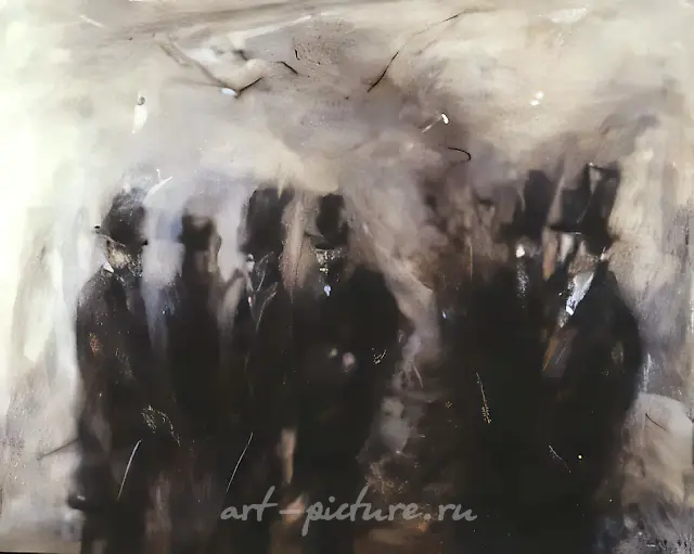 黑衣男人，1991年，布面油画，120×150厘米。作者自藏。