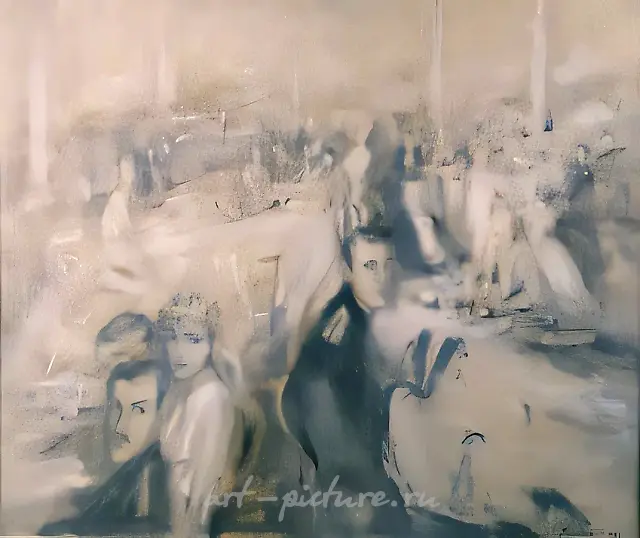 舞会，1990年，布面油画，140x170厘米。作者收藏。