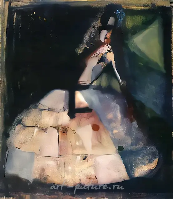 舞者，1992年，布面油画，80×60。作者自藏。