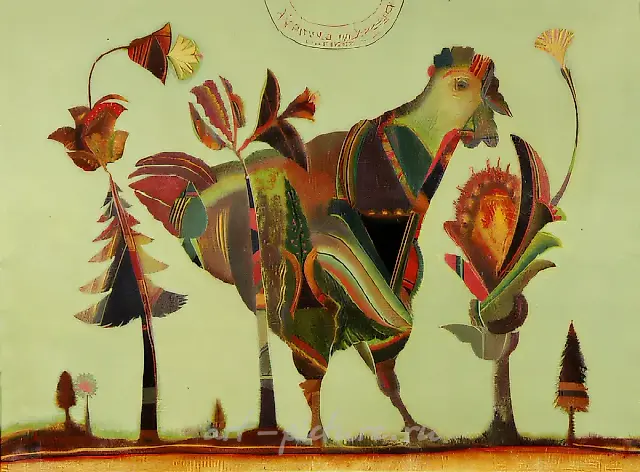 小母鸡，1992年，布面油画，100x146，作者收藏