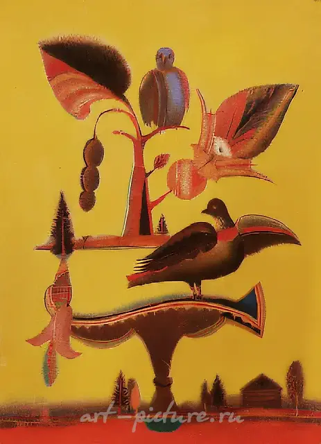 白天，1992年，布面油画，60×80cm，作者自藏