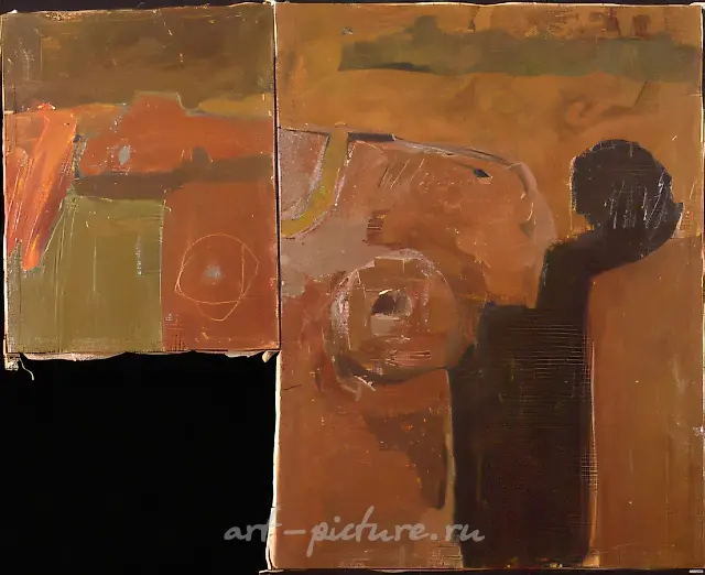 Woman Throwing Weight, 1993, canvas, oil, 49x40,81x61