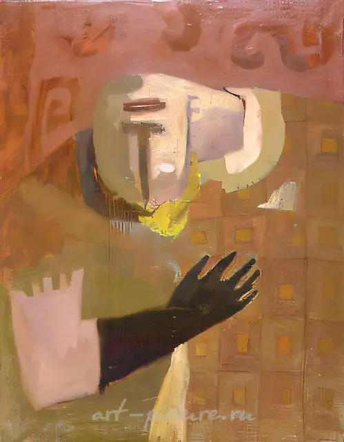 Saleswoman, 1994, canvas, oil, 103x80