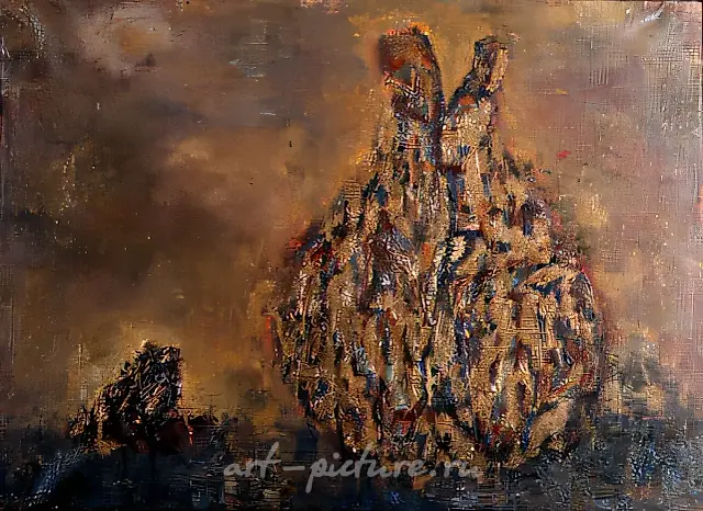 Лягушка и кувшин, 1994, холст, масло, 50х70. Собственность автора