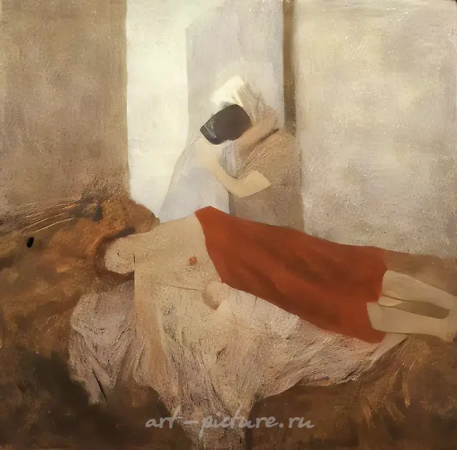 诞生，1989年，布面，蛋彩，油画，100×100