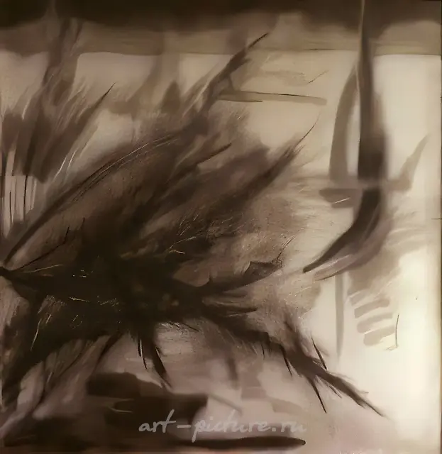 Flood, 1994, silk, dye-stuff, 90x85