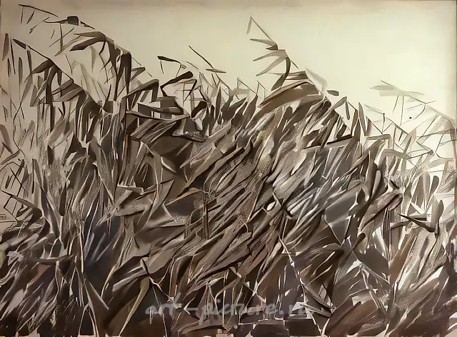 Wind, 1994, silk, dye-stuff, 65x86