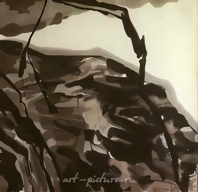 Shore, 1994, silk, dye-stuff, 69x68