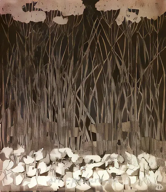 Herbs, 1994, silk, dye-stuff, 78x77