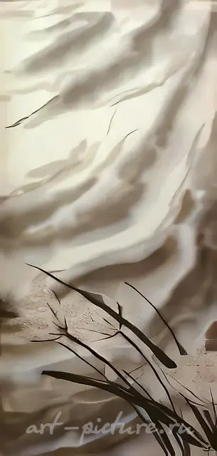Water, 1994, silk, dye-stuff, 87x43