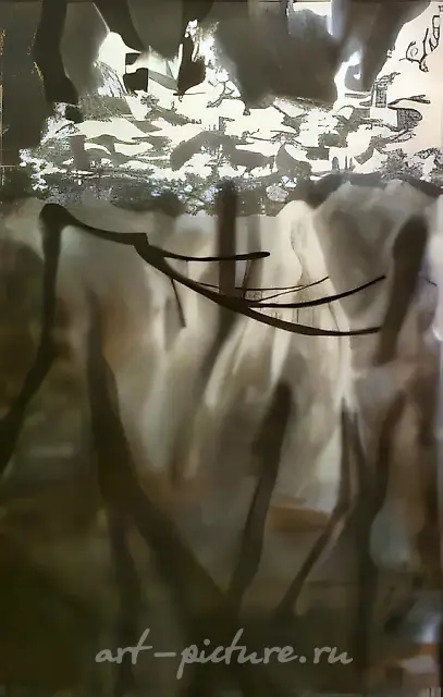 Autumn Kumachka, 1994, canvas, paper, dye-stuff, 78x36