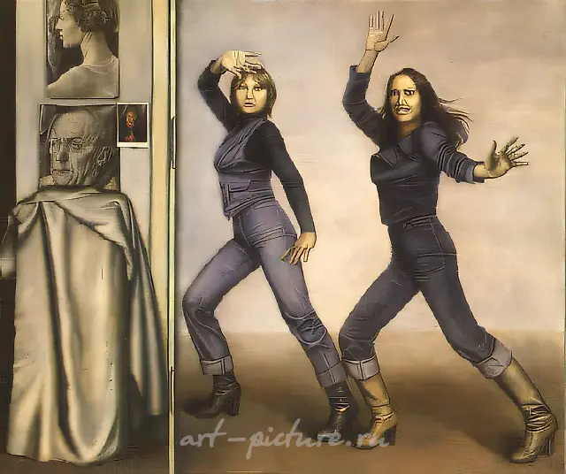 《舞蹈》，1980年，布面油画，180x240，收藏于俄罗斯文化部