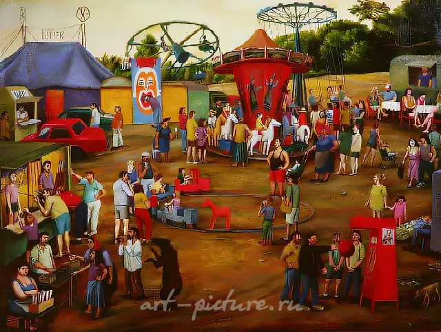Luna-Park, 1994, canvas, oil, 120x160 Work is in private collection in Paris