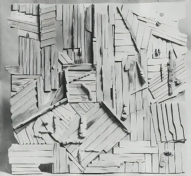 浮雕，1985年，木材，60×60×3厘米。作者所有。