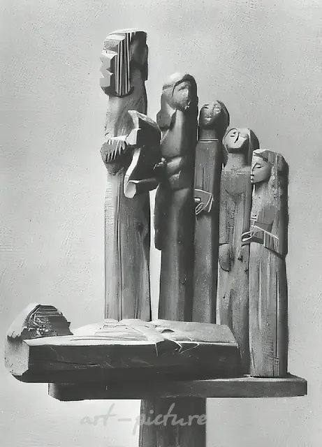 安魂曲，1970年，木材，72×60×30厘米。国立特列季亚科夫画廊藏，莫斯科。