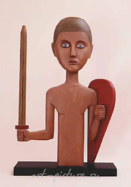 安德烈，1994年，染色木， 高65