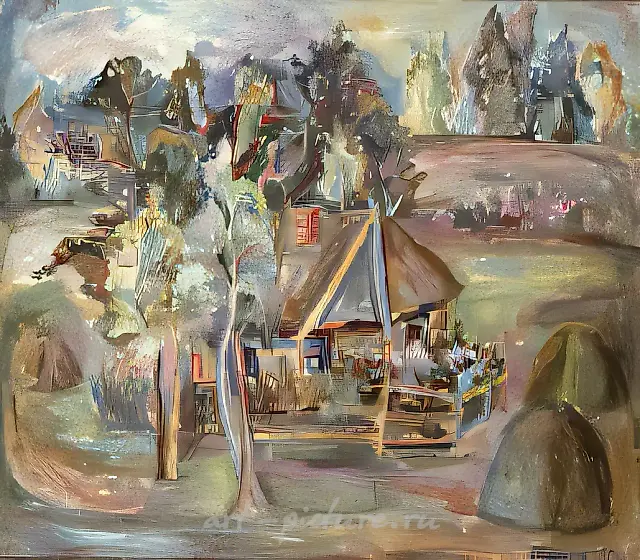House in the Country-side, 1982, canvas, oil, 60x70 Private collection